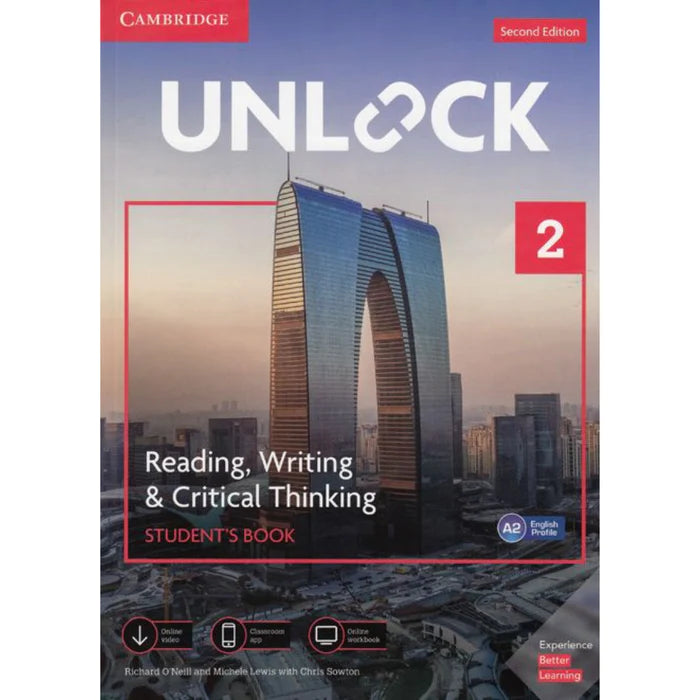 Unlock Level 2 Reading, Writing, & Critical Thinking Student's Book, Mob App and Online Workbook w/ Downloadable Video (PRINT)