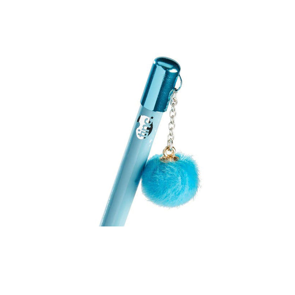 Pom Pom Charm Pencil - Blue